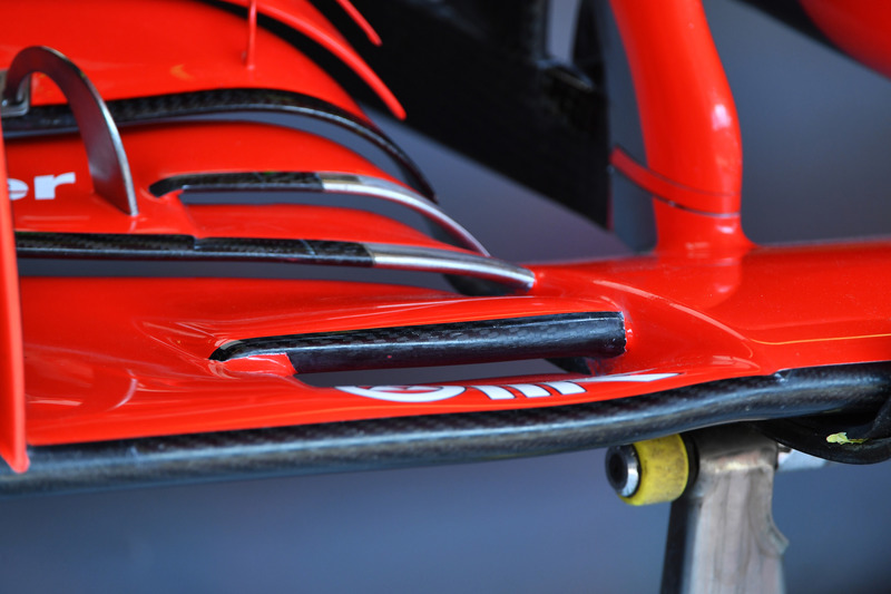 Ferrari SF-71H detalle del ala frontal