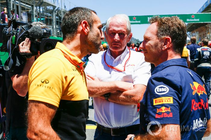 Cyril Abiteboul,Director, Renault Sport F1 Team, Helmut Markko, Consultor, Red Bull Racing, Christian Horner, director Red Bull Racing