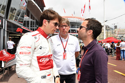 Charles Leclerc, Sauber and Nicolas Todt, Driver Manager