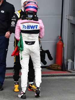 Sergio Perez, Force India, parc ferme