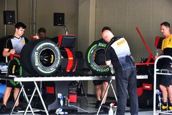 Pirelli tyre preparation area