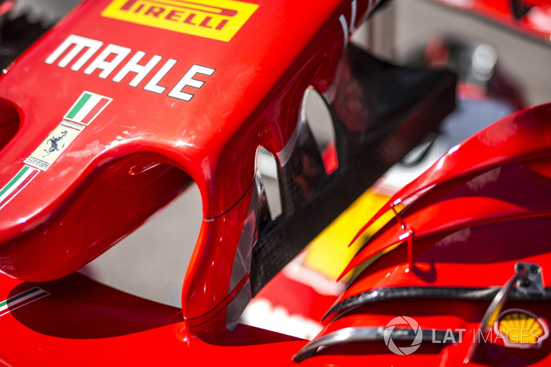 Detalle del alerón delantero Ferrari SF71H
