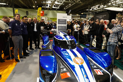The Ginetta LMP1 car is unveiled, Graeme Lowdon and Ginetta boss Lawrence Tomlinson stand behind the