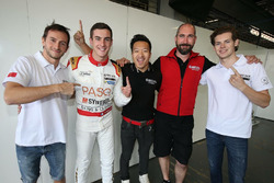 Polesitters Stéphane Richelmi, Harrison Newey, Thomas Laurent, Jackie Chan DC Racing
