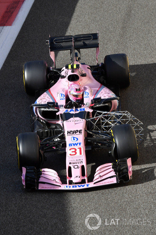 Esteban Ocon, Sahara Force India VJM10 with aero sensors
