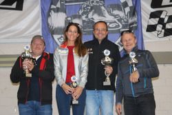 Walter Reho, Janine Wyssen, Sylvain Burkhalter, Lukas Desserich, podio Abarth