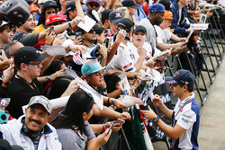 Felipe Massa, Williams, signs autographs for fans