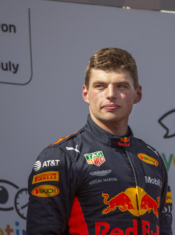 Max Verstappen, Red Bull Racing on the podium