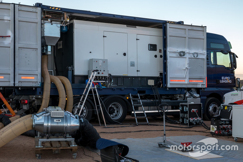 Volkswagen Motorsport charging truck