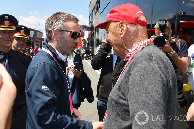 Niki Lauda, directeur non exécutif de Mercedes AMG F1 et Herbert Kickl, Ministre de l'Intérieur autrichien