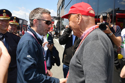 Niki Lauda, Mercedes AMG F1 Non-Executive Chairman and Herbert Kickl, Austrian Interior Minister