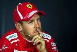 Sebastian Vettel, Ferrari, nella conferenza stampa