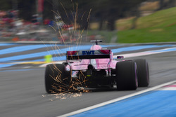 Sergio Perez, Force India VJM11 lâche des étincelles