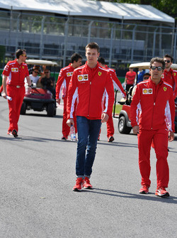 Daniil Kvyat, Ferrari walks the track