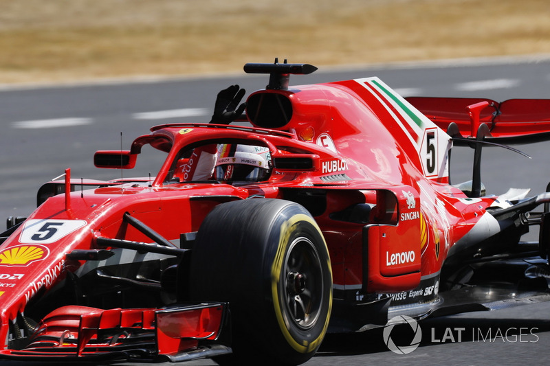 Race winner Sebastian Vettel, Ferrari SF71H