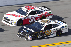 Aric Almirola, Stewart-Haas Racing with Biagi-Denbeste Racing, Smithfield/DenBeste Water Solutions Ford Mustang and Cole Custer, Stewart-Haas Racing with Biagi-Denbeste Racing, Haas Automation Ford Mustang