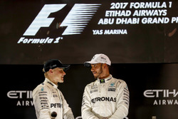 Podium: Race winner Valtteri Bottas, Mercedes AMG F1, second place Lewis Hamilton, Mercedes AMG F1
