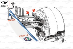 Sauber C37, pinne