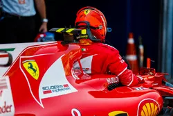Il poleman Kimi Raikkonen, Ferrari