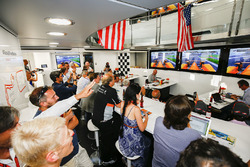 The McLaren team lay on an American celebration to celebrate the efforts of their driver Fernando Alonso in the Indy 500