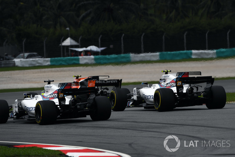 Felipe Massa, Williams FW40 e Lance Stroll, Williams FW40 lottano per la posizione
