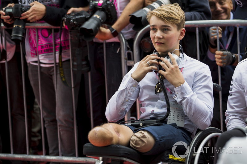 Billy Monger di parc ferme F1 GP Inggris