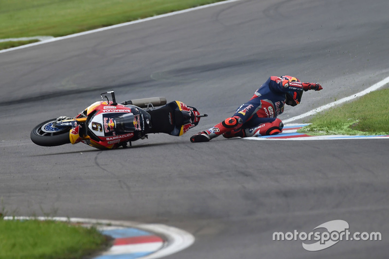 La caduta di Stefan Bradl, Honda World Superbike Team