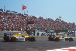 Alain Prost, Williams FW15C Renault, Damon Hill, Williams FW15C Renault