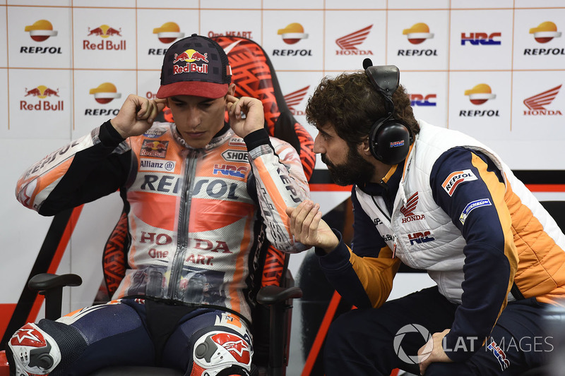 Marc Marquez, Repsol Honda Team, et son ingénieur Santi Hernandez