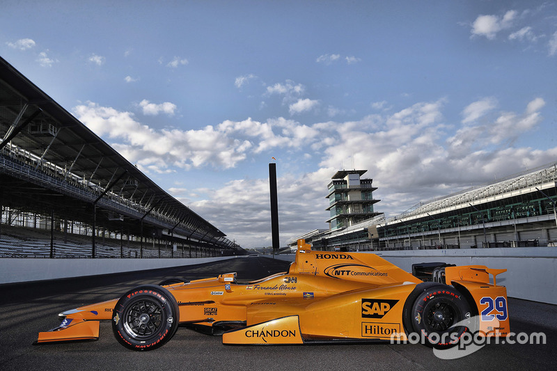 The car of Fernando Alonso, Andretti Autosport Honda