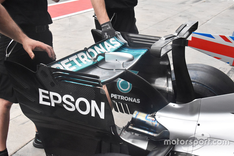 Mercedes AMG F1 W08, l'ala posteriore