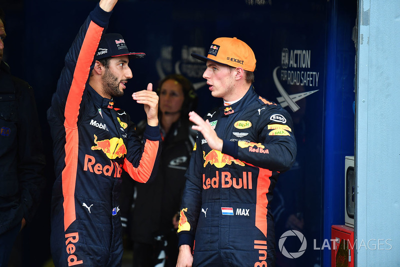 Daniel Ricciardo, Red Bull Racing and Max Verstappen, Red Bull Racing in parc ferme