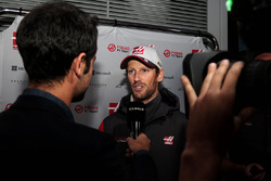 Romain Grosjean, Haas F1 Team avec les médias