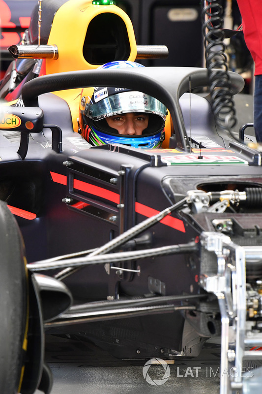 Daniel Ricciardo, Red Bull Racing RB13 and halo