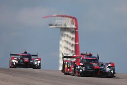 #7 Audi Sport Team Joest Audi R18: Marcel Fässler, Andre Lotterer, Benoit Tréluyer, #8 Audi Sport Team Joest Audi R18 e-tron quattro: Lucas di Grassi, Loic Duval, Oliver Jarvis