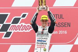 Podio: il vincitore Francesco Bagnaia, Aspar Team Mahindra