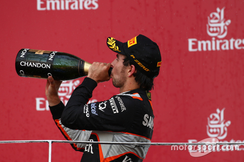 Podio: Tercer lugar Sergio Pérez, Force India F1 VJM09