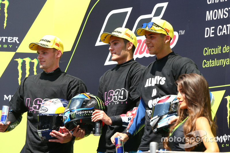 Brad Binder, Red Bull KTM Ajo, Jorge Navarro, Estrella Galicia 0,0, Enea Bastianini, Gresini Racing Team Moto3