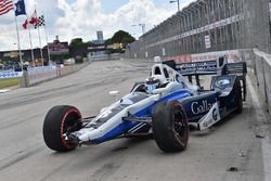 Max Chilton, Chip Ganassi Racing Chevrolet, choque