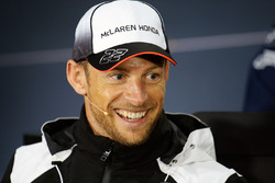 Jenson Button, McLaren in the FIA Press Conference