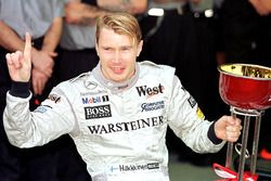 Mika Hakkinen, McLaren fête son titre de champion du monde