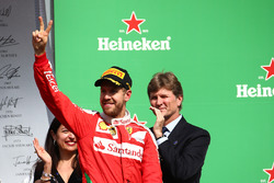 Podium: third place Sebastian Vettel, Ferrari