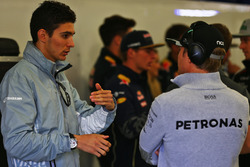 Esteban Ocon, Manor Racing with Nico Rosberg, Mercedes AMG F1 on the drivers parade