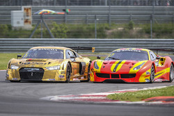 #5 Phoenix Racing Asia Audi R8 LMS GT3: Marchy Lee, Shaun Thong and #37 BBT Ferrari 488 GT3: Davide Rizzo, Anthony Liu
