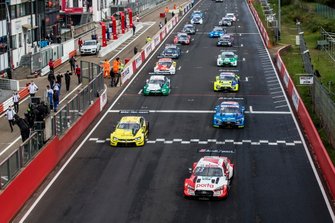 Start action, René Rast, Audi Sport Team Rosberg, Audi RS 5 DTM leads