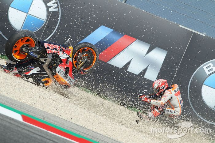 Marc Marquez, Repsol Honda Team caída Q2 Misano