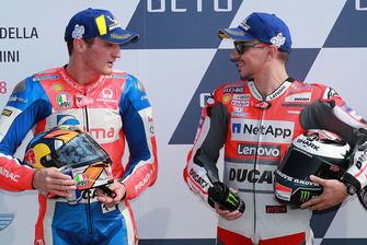 Le poleman Jorge Lorenzo, Ducati Team, le deuxième, Jack Miller, Pramac Racing