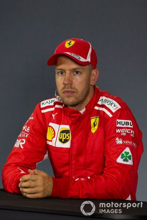 Sebastian Vettel, Ferrari in the Press Conference