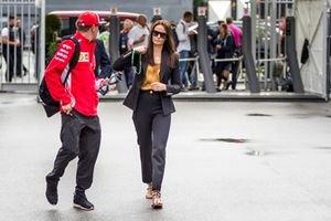 Kimi Raikkonen, Ferrari avec sa femme Minttu Virtanen 