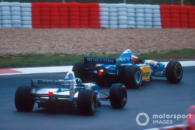 Michael Schumacher, Benetton B195  Damon Hill, Williams FW17B